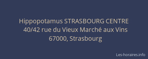 Hippopotamus STRASBOURG CENTRE