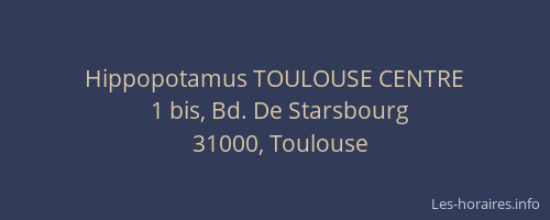 Hippopotamus TOULOUSE CENTRE