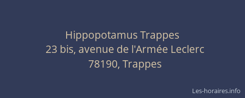 Hippopotamus Trappes