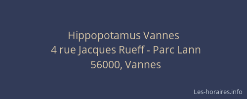 Hippopotamus Vannes