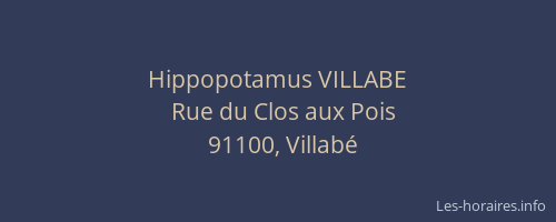 Hippopotamus VILLABE