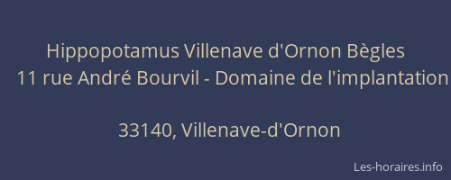 Hippopotamus Villenave d'Ornon B&egrave;gles