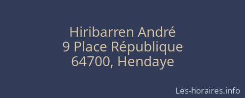 Hiribarren André