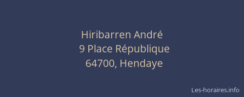 Hiribarren Andr&eacute;