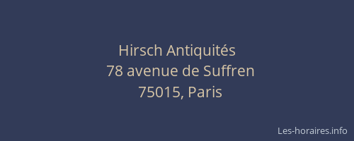 Hirsch Antiquités
