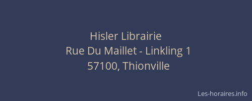 Hisler Librairie