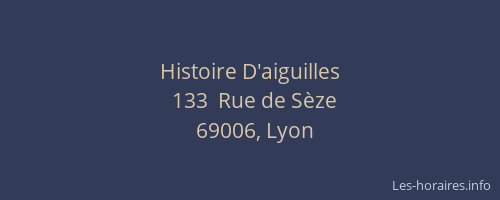 Histoire D'aiguilles
