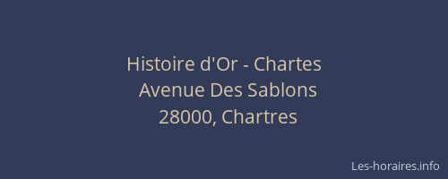 Histoire d'Or - Chartes