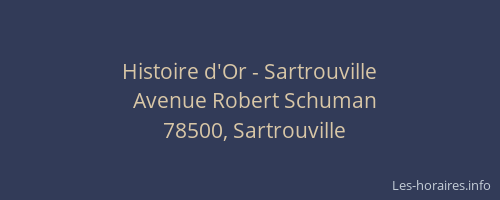 Histoire d'Or - Sartrouville