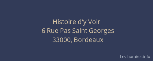 Histoire d'y Voir