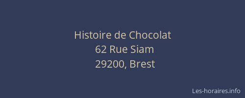 Histoire de Chocolat