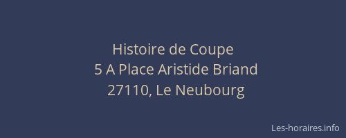 Histoire de Coupe
