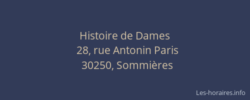 Histoire de Dames
