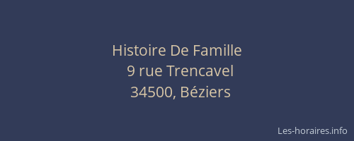 Histoire De Famille