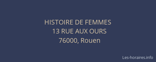 HISTOIRE DE FEMMES