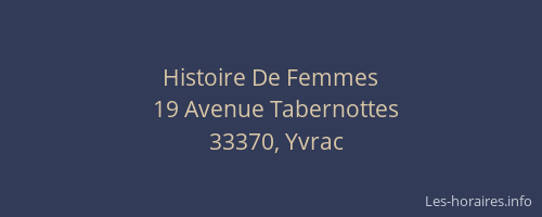 Histoire De Femmes