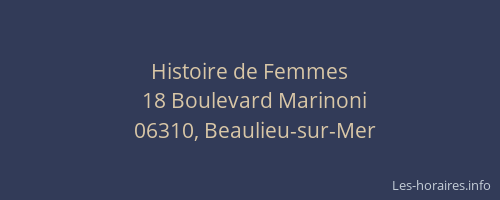 Histoire de Femmes
