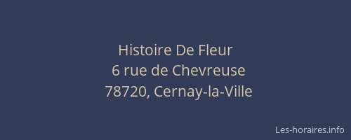 Histoire De Fleur
