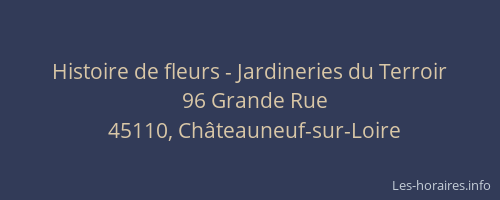 Histoire de fleurs - Jardineries du Terroir