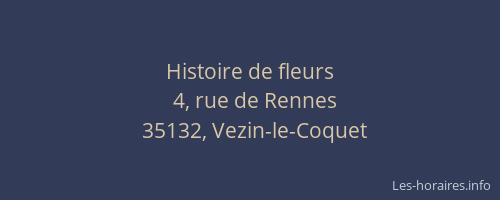 Histoire de fleurs