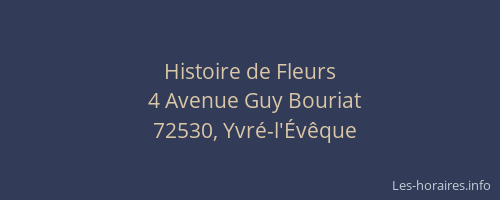 Histoire de Fleurs
