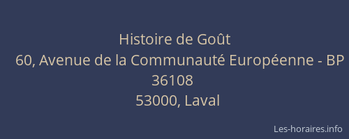 Histoire de Goût