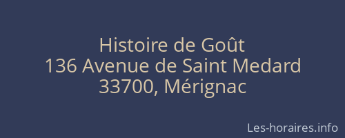 Histoire de Goût