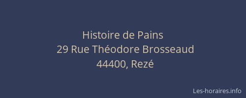 Histoire de Pains