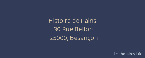 Histoire de Pains