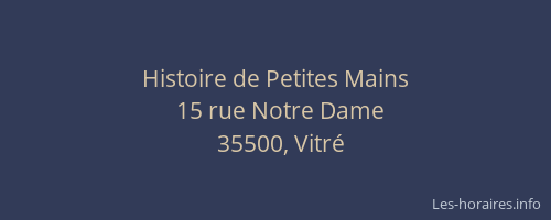Histoire de Petites Mains