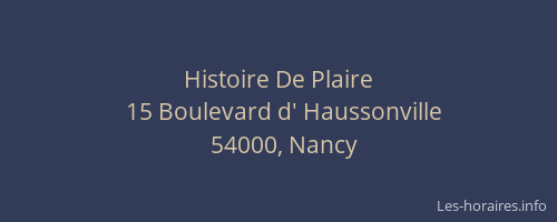Histoire De Plaire