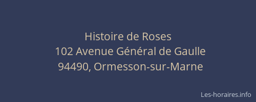 Histoire de Roses