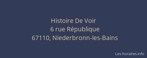 Histoire De Voir