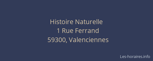 Histoire Naturelle