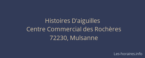 Histoires D'aiguilles