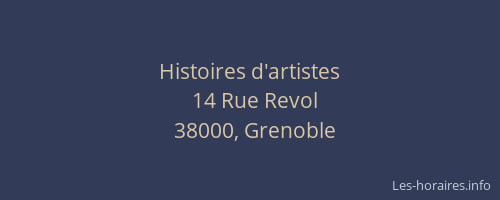 Histoires d'artistes