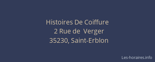 Histoires De Coiffure