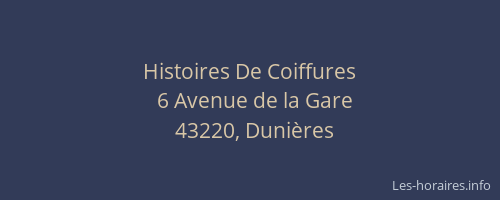 Histoires De Coiffures