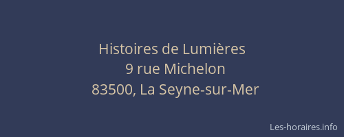 Histoires de Lumières