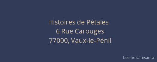 Histoires de Pétales