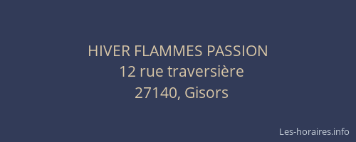HIVER FLAMMES PASSION
