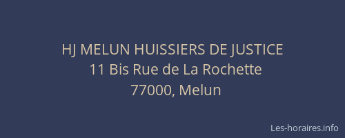 HJ MELUN HUISSIERS DE JUSTICE