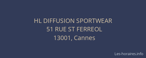 HL DIFFUSION SPORTWEAR