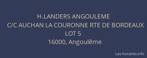 H.LANDERS ANGOULEME