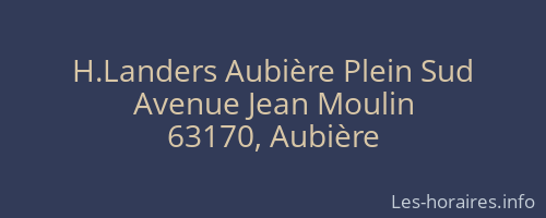 H.Landers Aubière Plein Sud