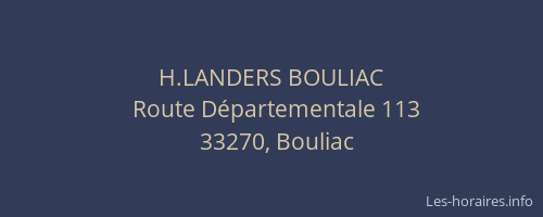 H.LANDERS BOULIAC