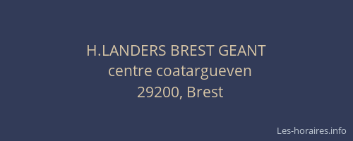 H.LANDERS BREST GEANT