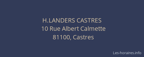 H.LANDERS CASTRES