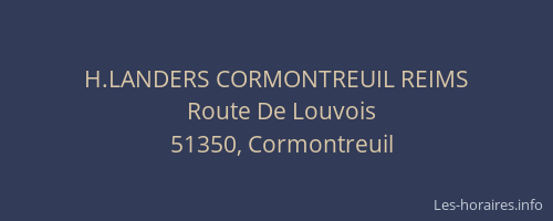 H.LANDERS CORMONTREUIL REIMS