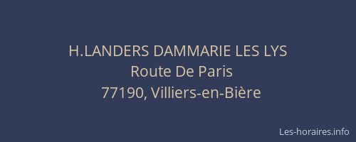 H.LANDERS DAMMARIE LES LYS